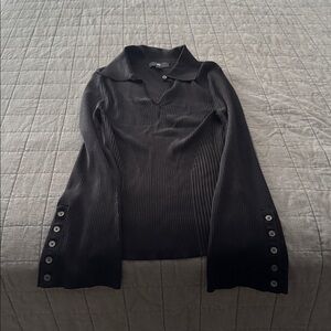 Banana Republic Black Ribbed Shirt